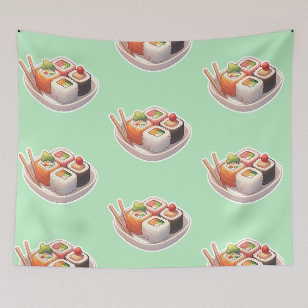 Item preview, Kawaii Sushi Manga Anime – Cute Chibi Japanese Food designed and sold by Sugar Wisdom .