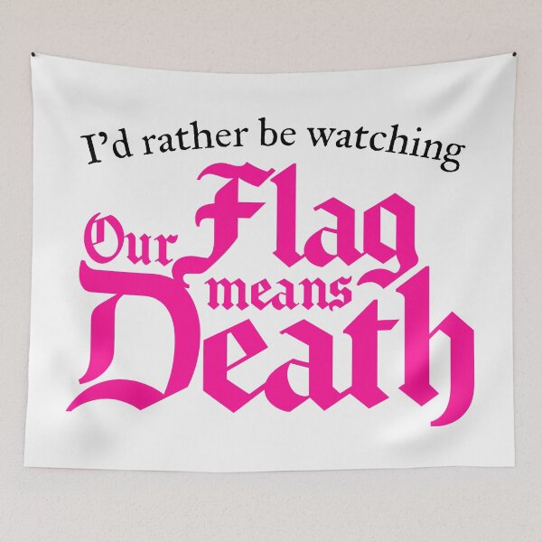 Item preview, I'd rather be watching Our Flag Means Death (black) designed and sold by ListingToPort.