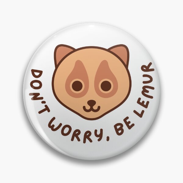 Item preview, Don't Worry, Be Lemur Cute Lemur Sticker designed and sold by missbobbit.