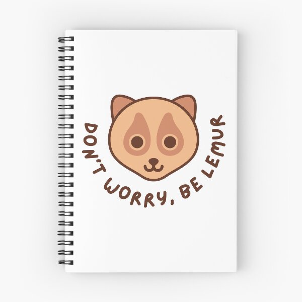 Item preview, Don't Worry, Be Lemur Cute Lemur Sticker designed and sold by missbobbit.