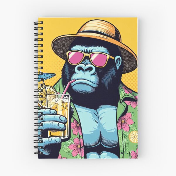 Item preview, Gorilla drinking lemonade at summer holiday  designed and sold by Dogandesighn.