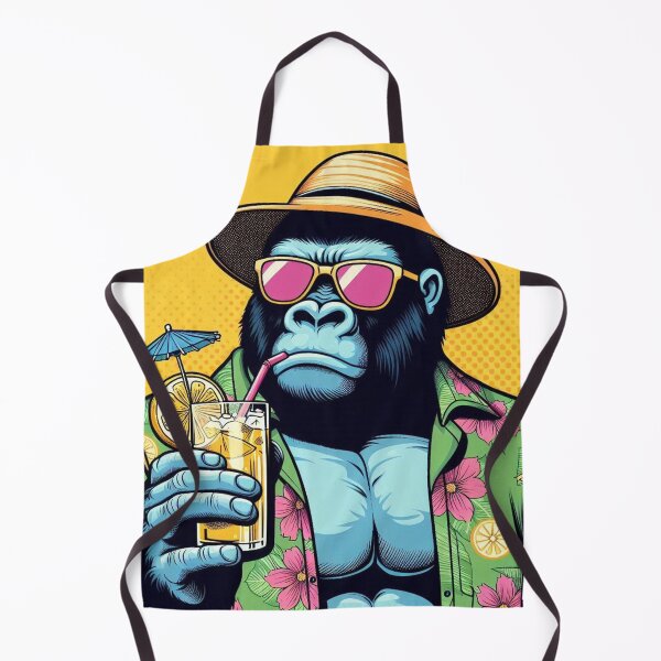 Item preview, Gorilla drinking lemonade at summer holiday designed and sold by Dogandesighn.