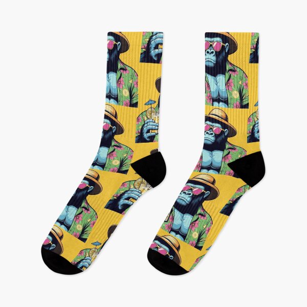 Item preview, Gorilla drinking lemonade at summer holiday  designed and sold by Dogandesighn.