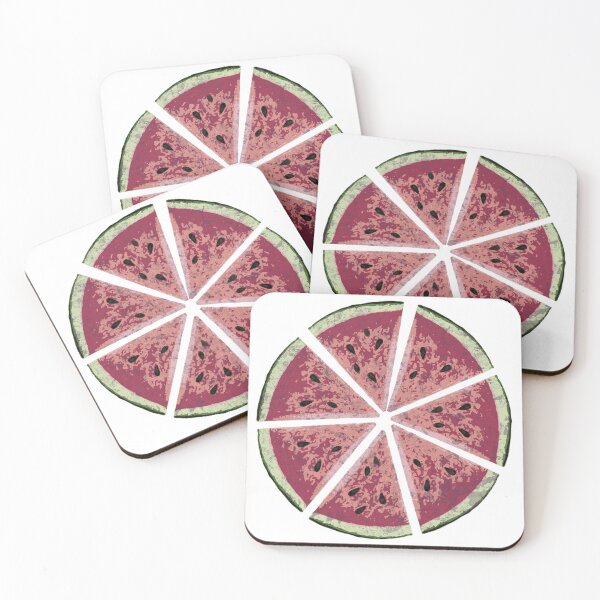 Item preview, Fanny watermelon pieces in the shape of a circle 6 designed and sold by artoriginal.