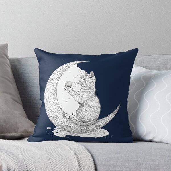 Item preview, Celestial Moon Cat with Starry Elegance designed and sold by Bambooartist.