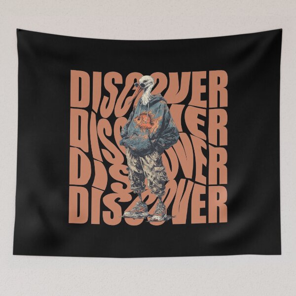 Item preview, Trendy Stork Character – Discover Adventure designed and sold by POS.Studio.