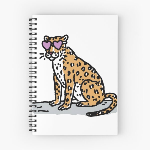Item preview, Cool Leopard with Heart - Shaped Sunglasses Sticker designed and sold by BubbleDream Art .