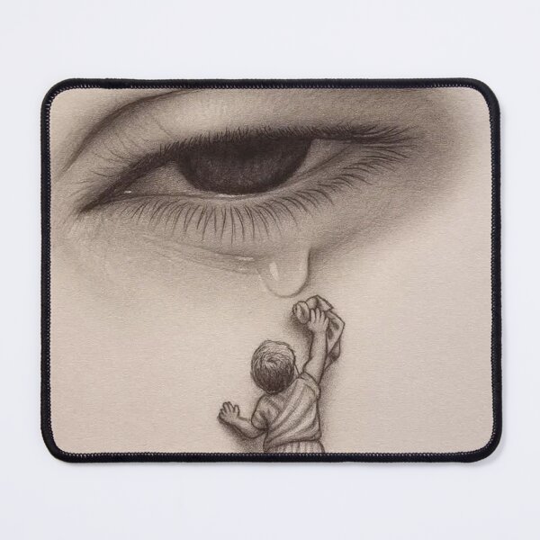Item preview, It captures the tenderness of the child reaching up to dry the tear from the eye. designed and sold by julia alwali.