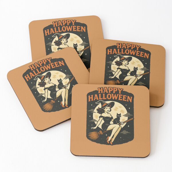 Item preview, Happy Halloween Pinup Witch designed and sold by FrictionMaxxing.