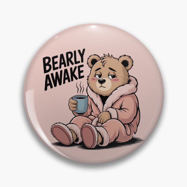 Item preview, Bearly Awake - Bear Coffee - Sleepy Bear Robe Coffee Art designed and sold by YourSocialBae.