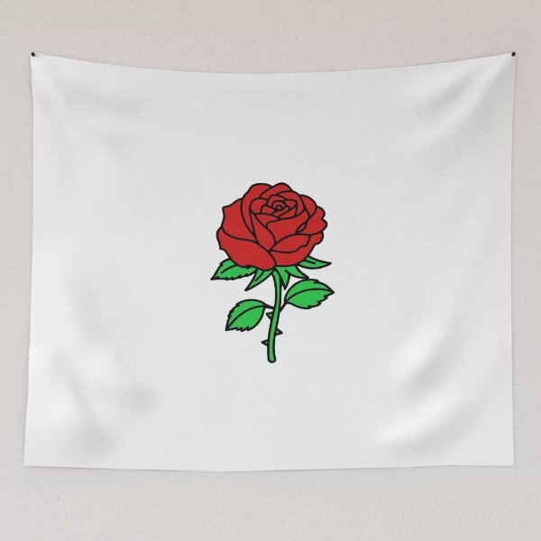 Item preview, Simple Red Rose Illustration designed and sold by varinthip.