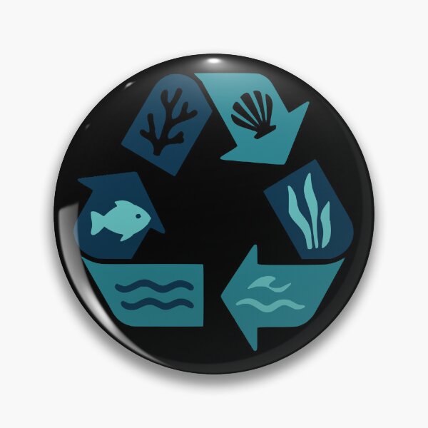 Item preview, Vintage bold minimalist ocean life recycle symbol earth day awarness squad designed and sold by 3rd Eye Perceptions.