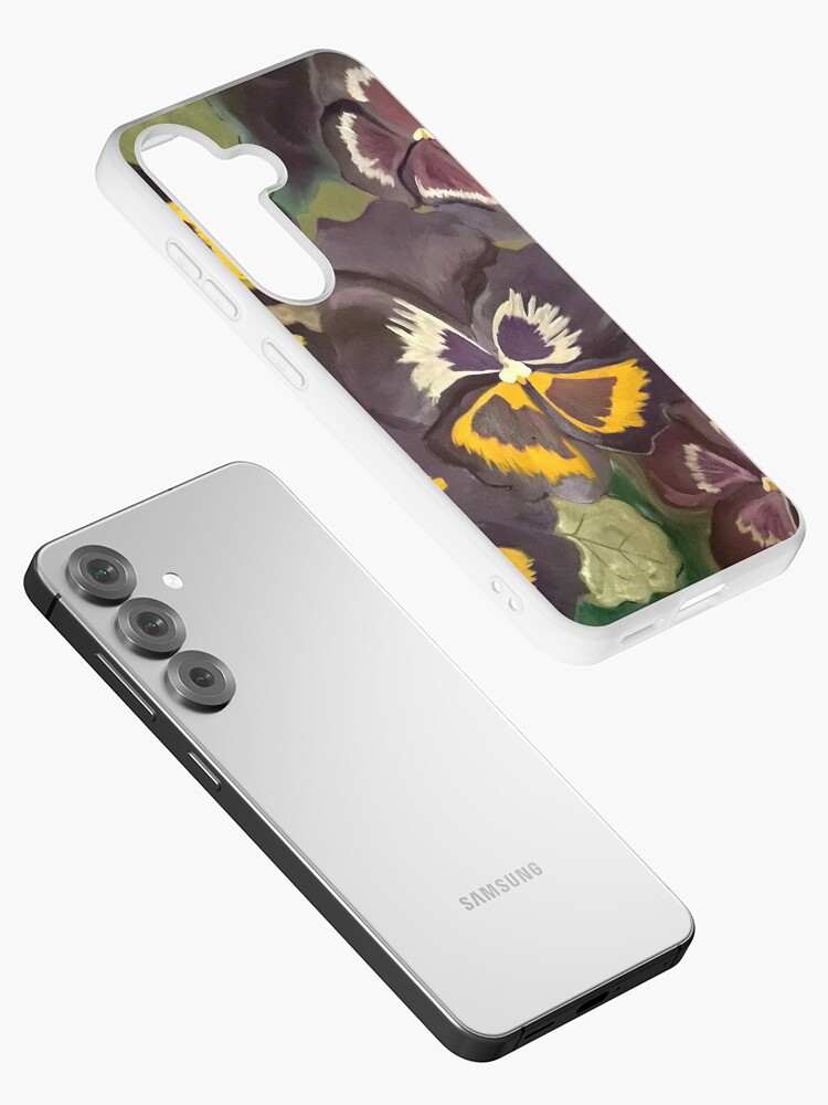 Thumbnail 2 of 4, Samsung Galaxy Phone Case, Pansy Garden designed and sold by HeathersArt.
