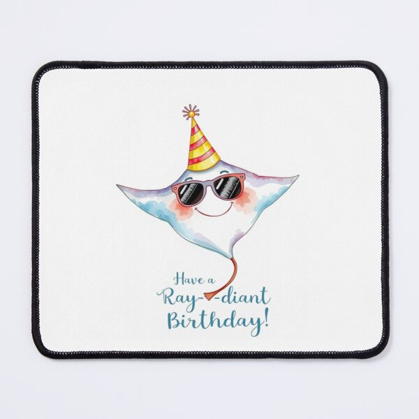Item preview, Have a ray-diant Birthday cute kawaii meme gift balloons stingray shark designed and sold by CheeseBlueprint.