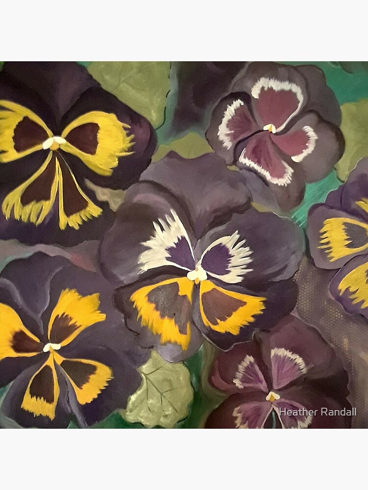 Thumbnail 4 of 4, Pillow, Pansy Garden designed and sold by HeathersArt.