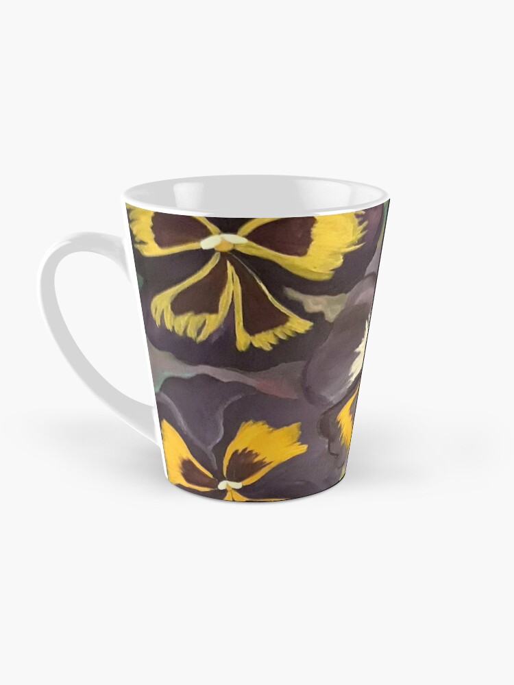 Thumbnail 3 of 4, Coffee Mug, Pansy Garden designed and sold by HeathersArt.