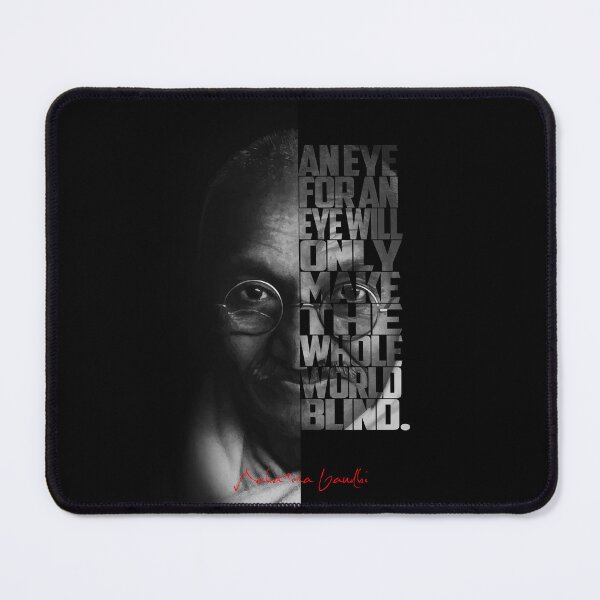 Item preview, Mahatma Gandhi – Minimalist Split-Face Typography Portrait designed and sold by Enea Kelo.