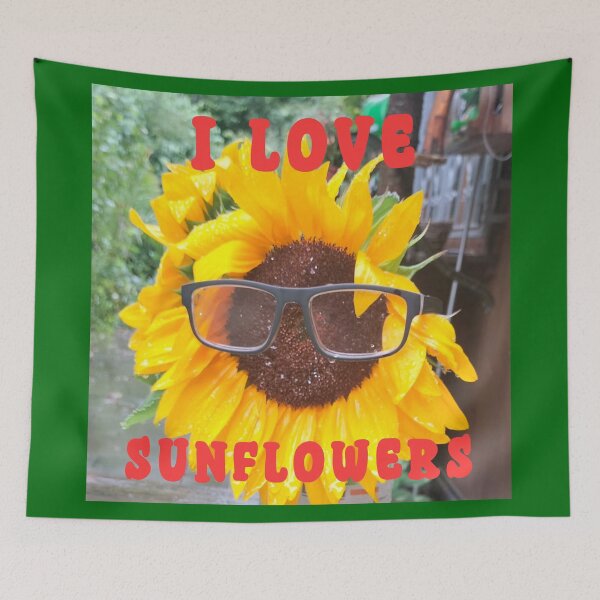 Item preview, I love SUNFLOWERS photography funny designed and sold by vibeno1.