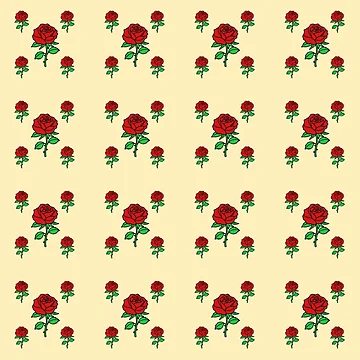 Artwork thumbnail, Red Roses Pattern by varinthip