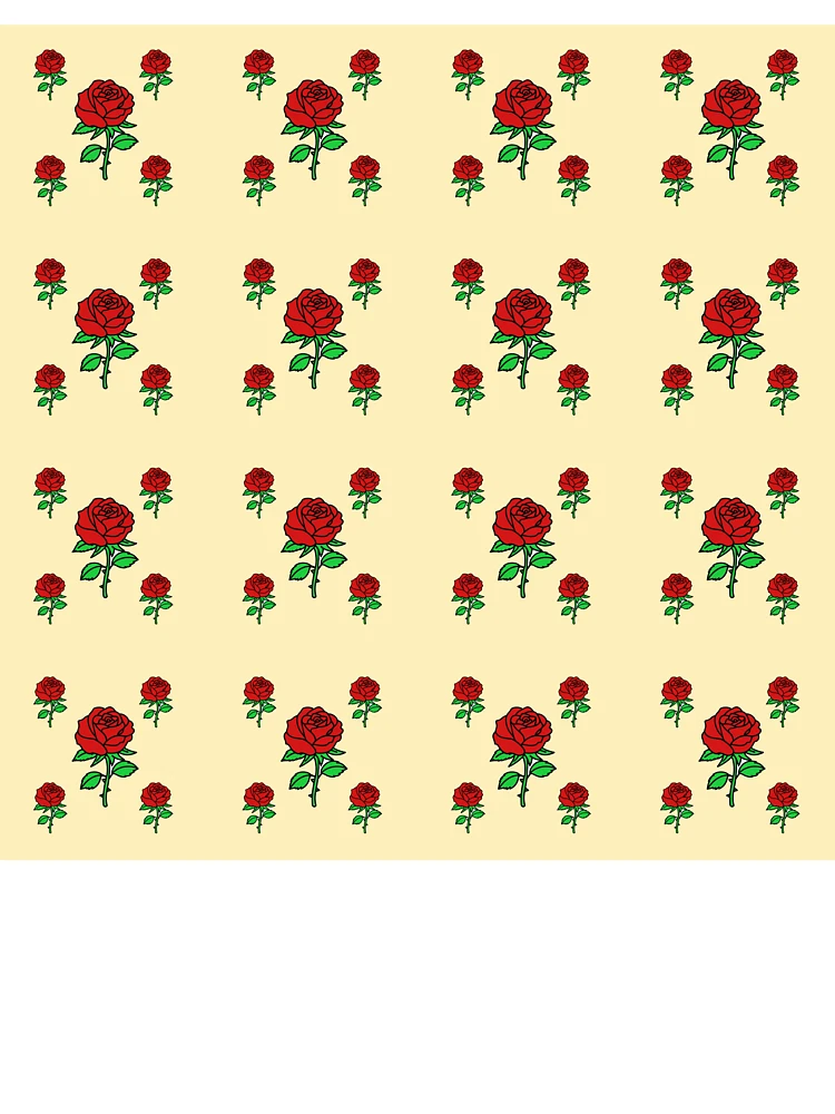Thumbnail 4 of 4, Boxy T-Shirt, Red Roses Pattern designed and sold by varinthip.