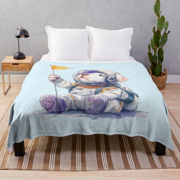 Item preview, Adorable Space Dog Explorer with Flag designed and sold by Bambooartist.