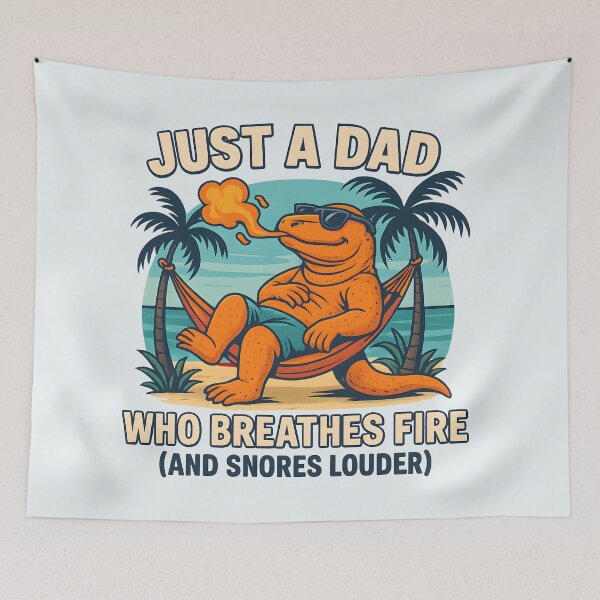 Item preview, Just a Dad – Komodo Dragon Fire & Snore designed and sold by Place-Heritages.