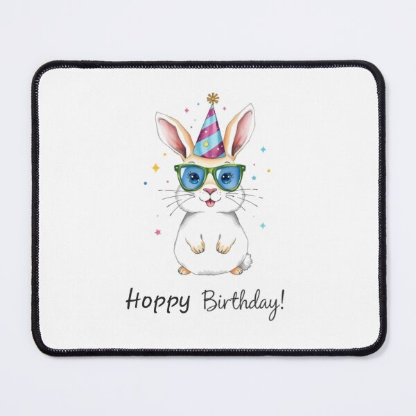 Item preview, Hoppy Birthday cute kawaii meme gift balloons bunny rabbit designed and sold by CheeseBlueprint.