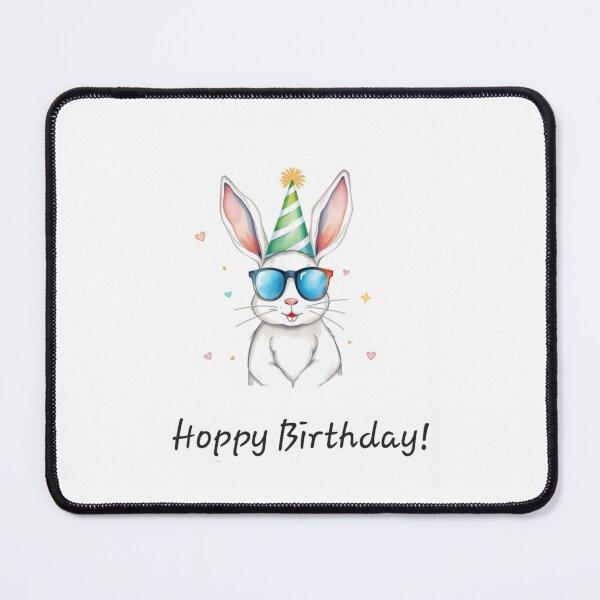 Item preview, Hoppy Birthday cute kawaii meme gift balloons bunny rabbit designed and sold by CheeseBlueprint.