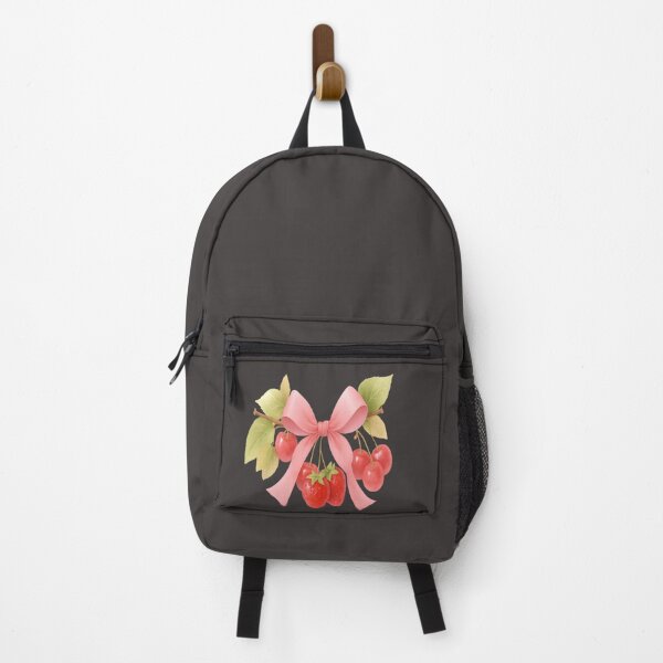 Item preview, Fruitful Charm – Pink Bow with Strawberries and Cherries designed and sold by Danivique.