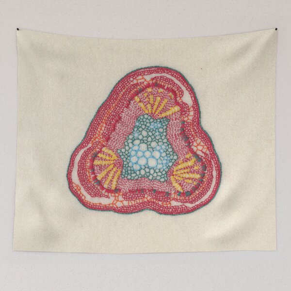 Item preview, Growing - Glycine (soy) - embroidery of plant cells designed and sold by VrijFormaat.