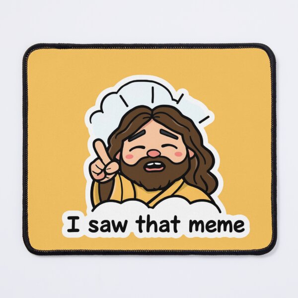 Item preview, I Saw That Meme - Funny Jesus Sticker designed and sold by artchubofficial.