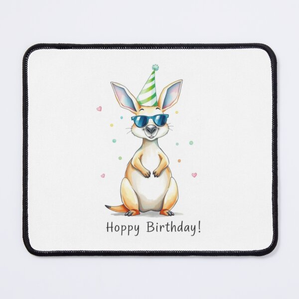 Item preview, Hoppy Birthday cute kawaii meme gift balloons kangaroo designed and sold by CheeseBlueprint.