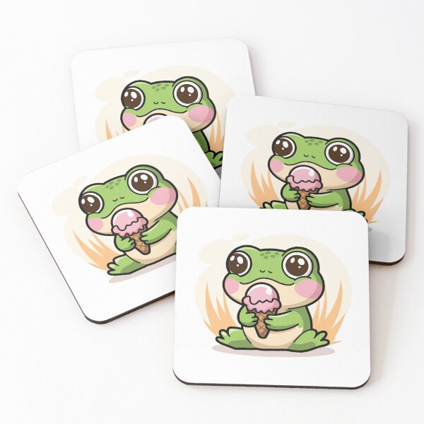 Item preview, frog eating ice cream designed and sold by Eternalski.