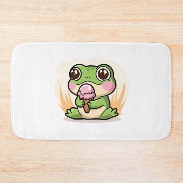Item preview, frog eating ice cream designed and sold by Eternalski.