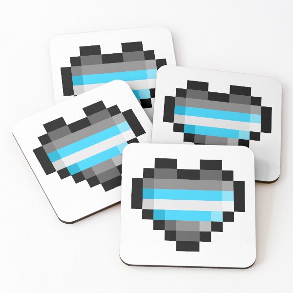 Item preview, Demiboy Pixel Heart Pride Flag designed and sold by HarveyHandcraftsandDesigns.