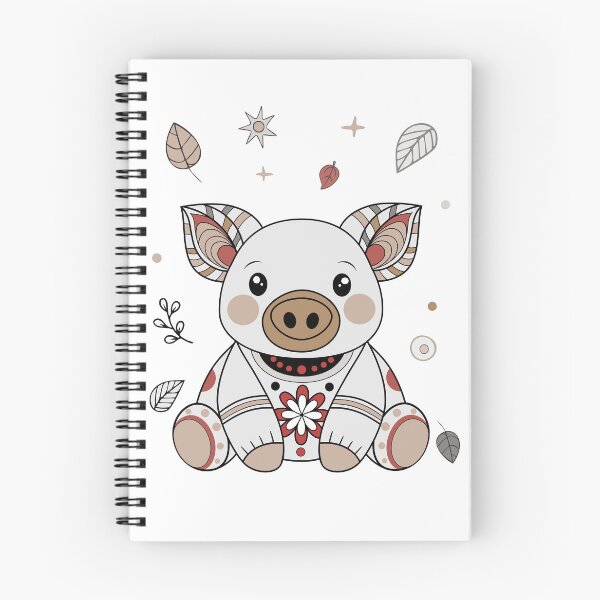 Item preview, Plush Piggy With Floral Pattern. designed and sold by GregorySmithRed.