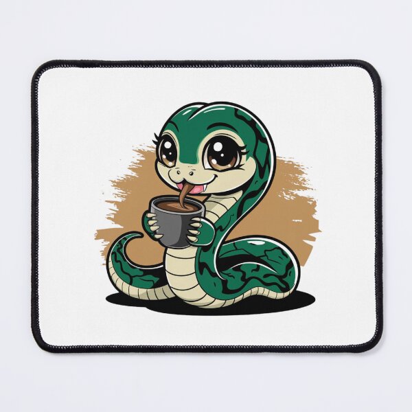 Item preview, snake drinking coffee designed and sold by Eternalski.