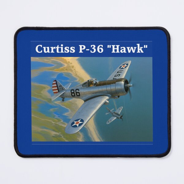 Item preview, WW2 American Aircraft Curtiss P-36 Fighter WWII Plane Aviation designed and sold by Blok45.