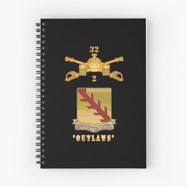 Item preview, 2nd Bn 32nd Armor Branch w 32nd Armor Outlaws DUI X 300 designed and sold by Military Insignia Products.