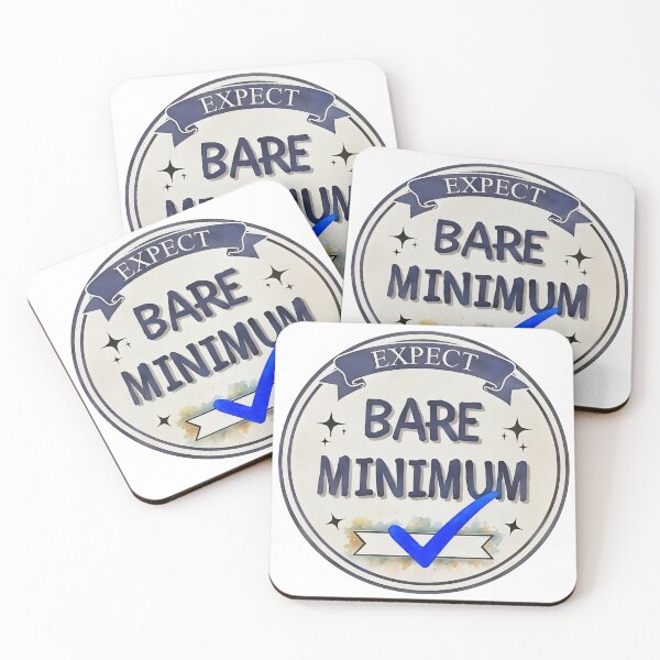 Item preview, Bare Minimum Funny Badge Sticker designed and sold by gleefulme.