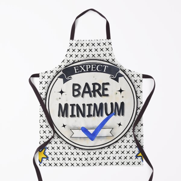 Item preview, Bare Minimum Funny Badge Sticker designed and sold by gleefulme.