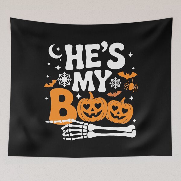 Item preview, He's My Boo Pumpkin Matching Couple Halloween Men Women designed and sold by clothesy7.