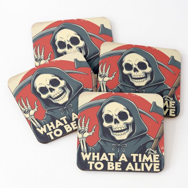 Item preview, Funny Grim Reaper – What a Time to Be Alive designed and sold by brain-cell.