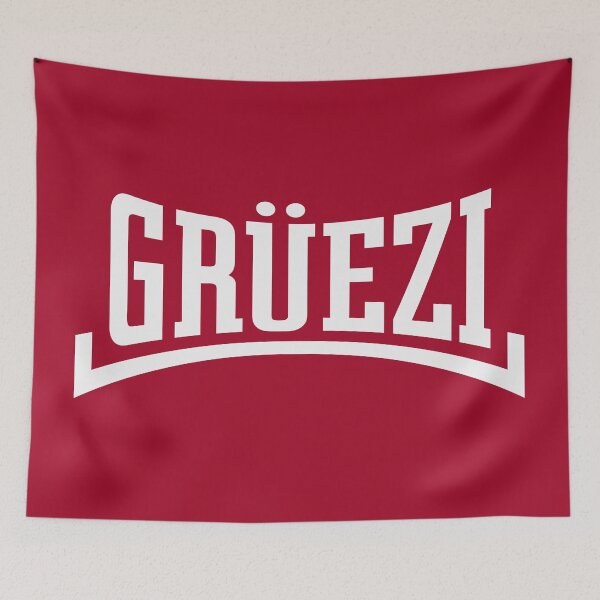 Item preview, Grüezi Lettering (Switzerland / Concave / White) designed and sold by MrFaulbaum.