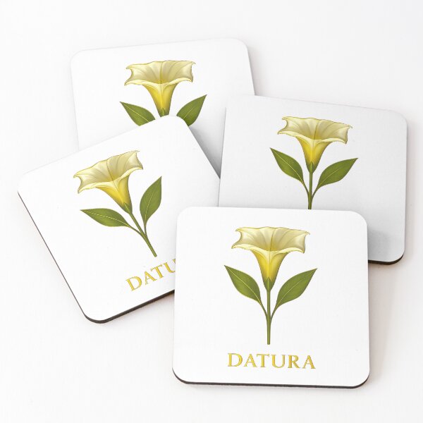Item preview, Datura flower in metallic elegance with text designed and sold by AD-Digital-Art.