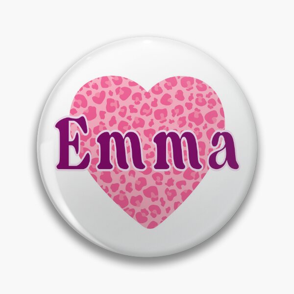 Item preview, Emma Name Leopard Pink Heart  designed and sold by Jeallan Designs.