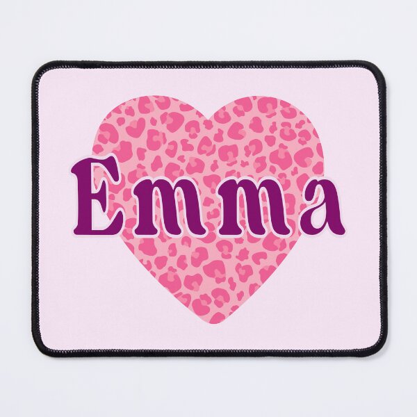 Item preview, Emma Name Leopard Pink Heart designed and sold by Jeallan Designs.