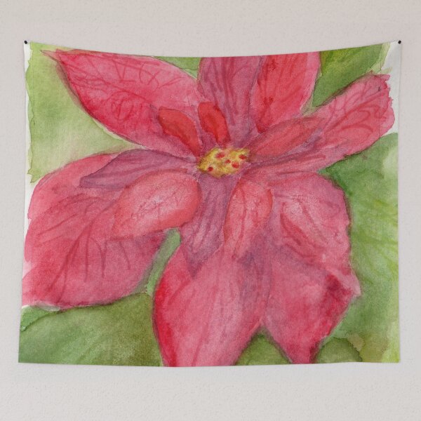 Item preview, Poinsettia Portrait WC091225a designed and sold by CSteenArt.