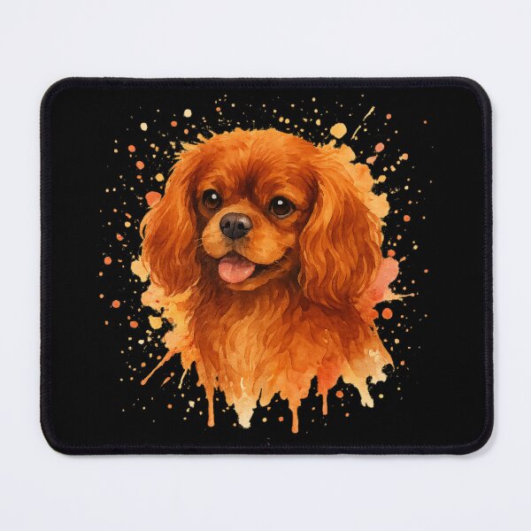 Item preview, Cavalier King Charles Spaniel Ruby - Colorful Watercolor Splash designed and sold by IDBPG.