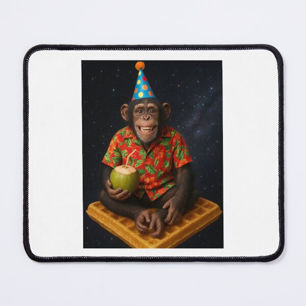 Item preview, Chimpanzee in Galaxy coconut waffle happy birthday kawaii gift christmas designed and sold by CheeseBlueprint.
